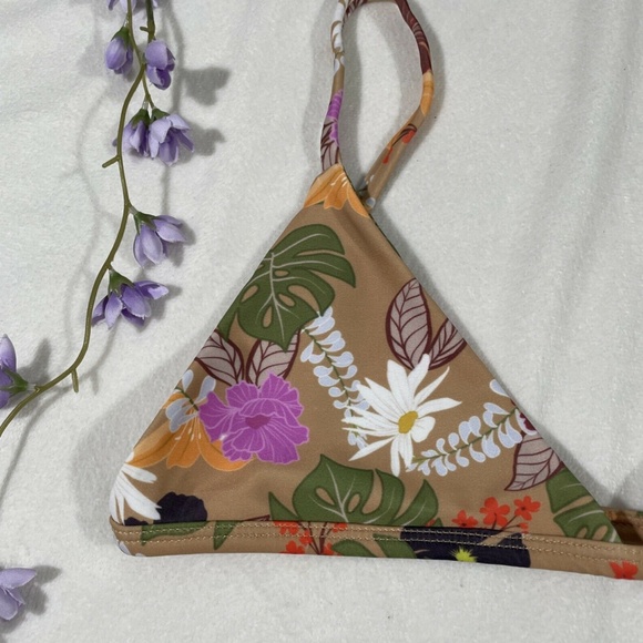NEW Lokahi Swimwear [ Small ] Floral Vada Bikini‎ Top in Hana Print - Picture 4 of 12